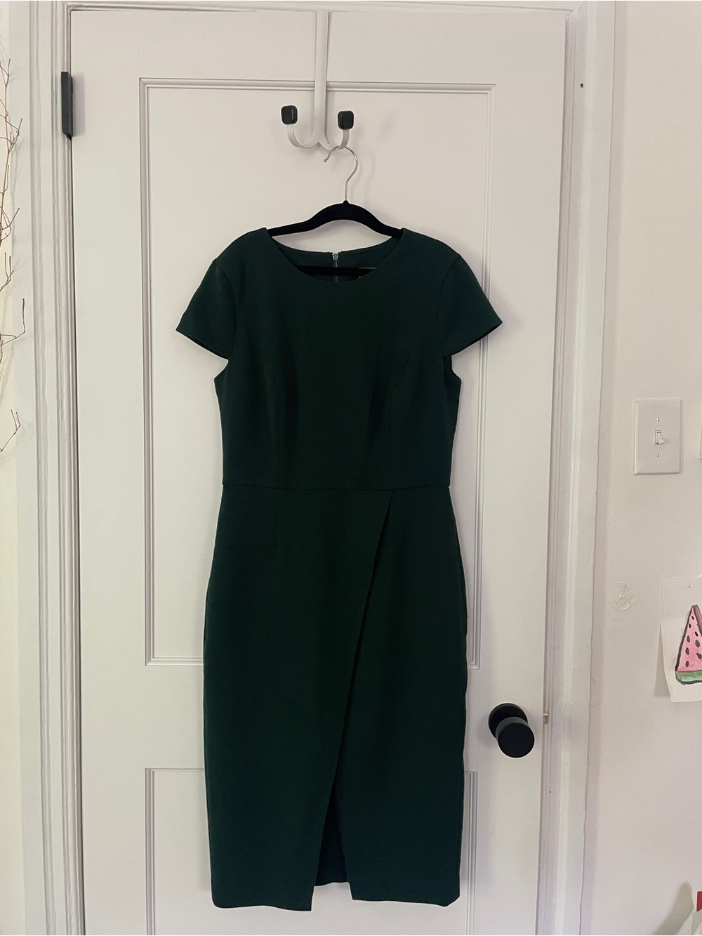 Vince Camuto Dark Green Dress Size 6 with Lace